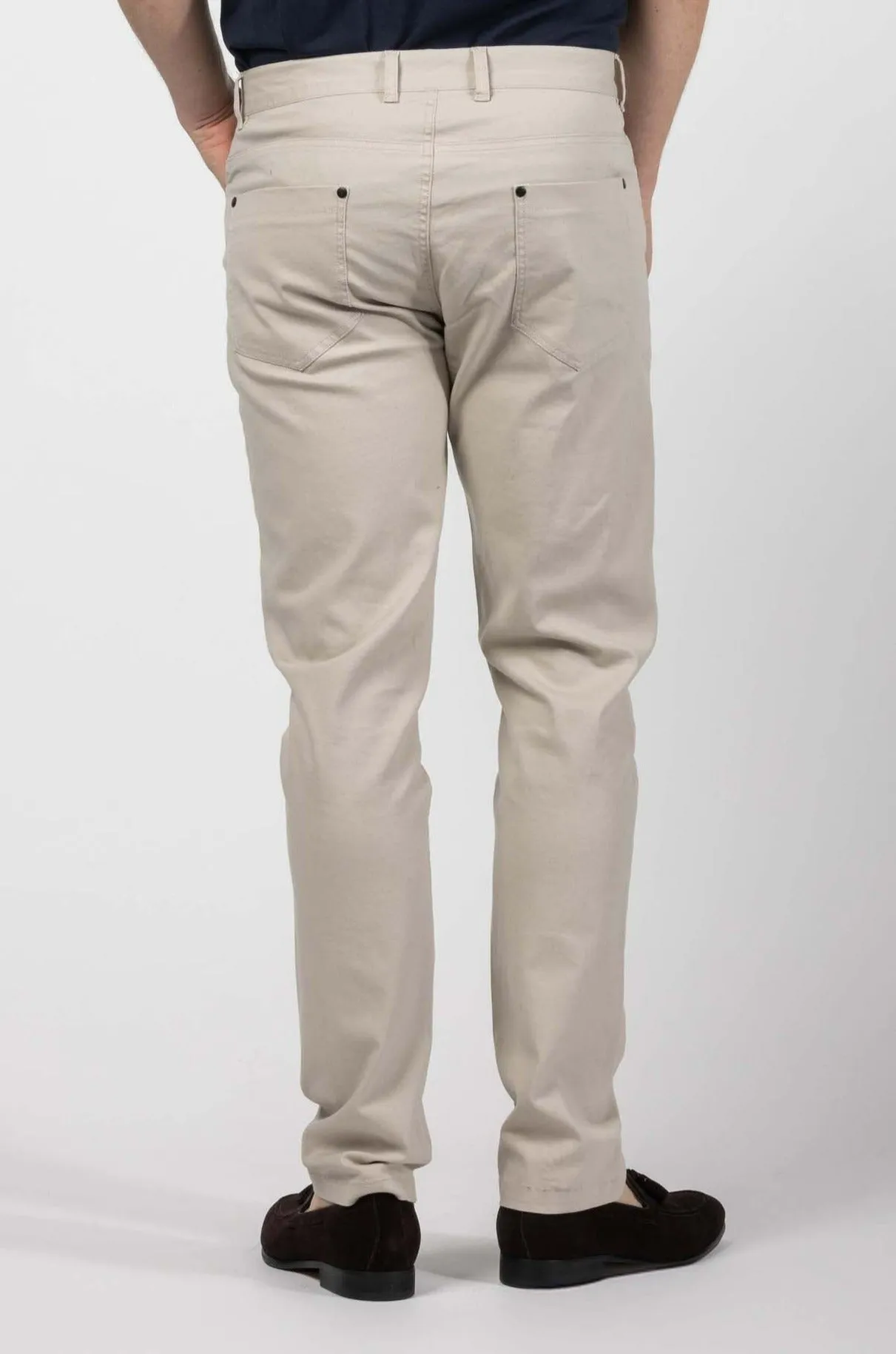 Textured Terry Chino: Stone