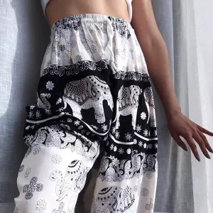 UNISEX TRIBAL ELEPHANT TROUSERS PANTS