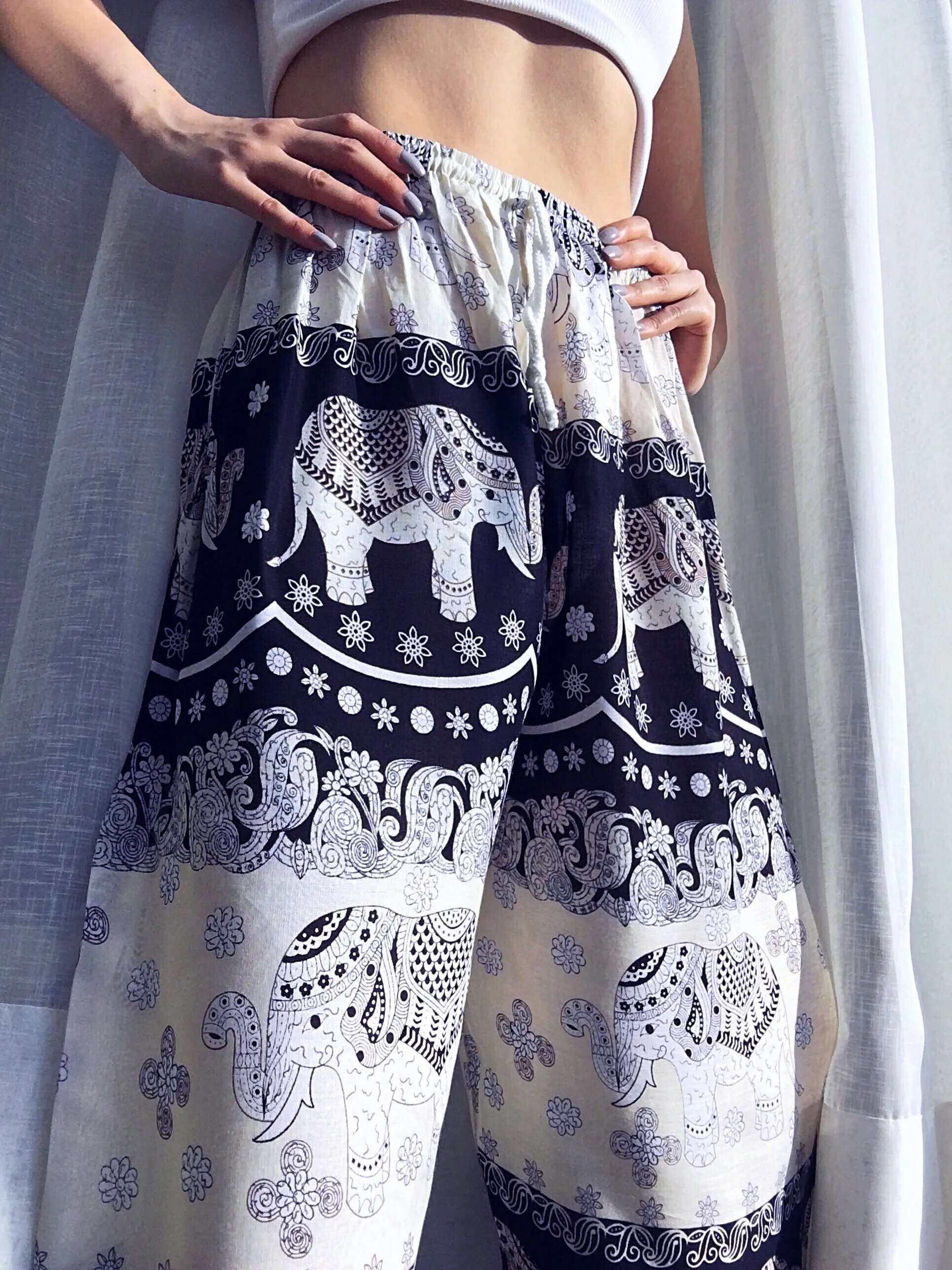 UNISEX TRIBAL ELEPHANT TROUSERS PANTS