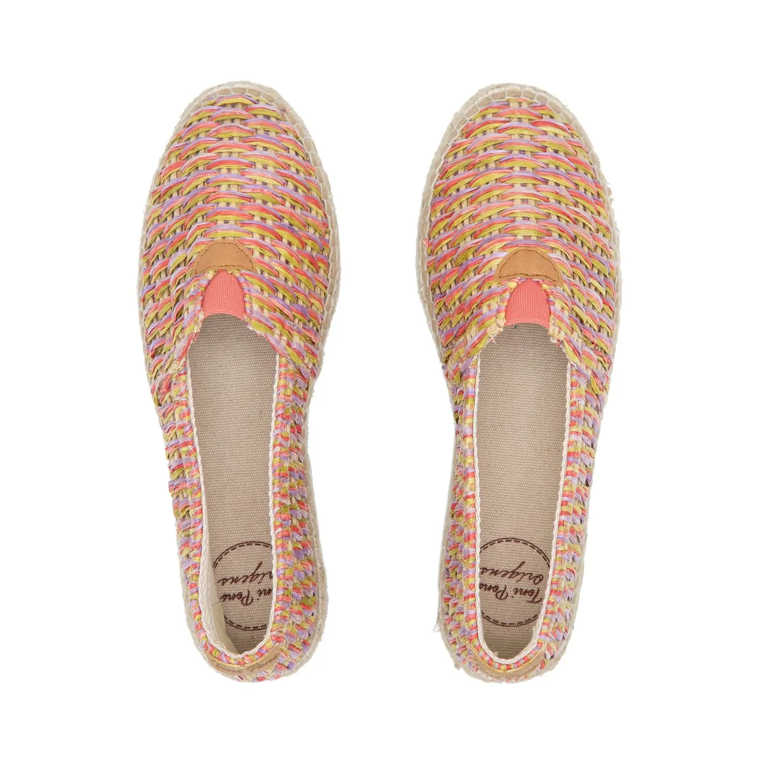 Vegan Multicolor Flat Espadrilles For Women - Arlet-CS