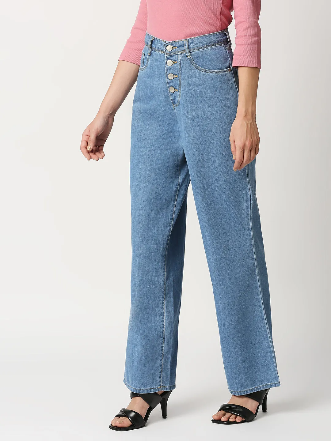 Women High-Rise Wide Leg Jeans