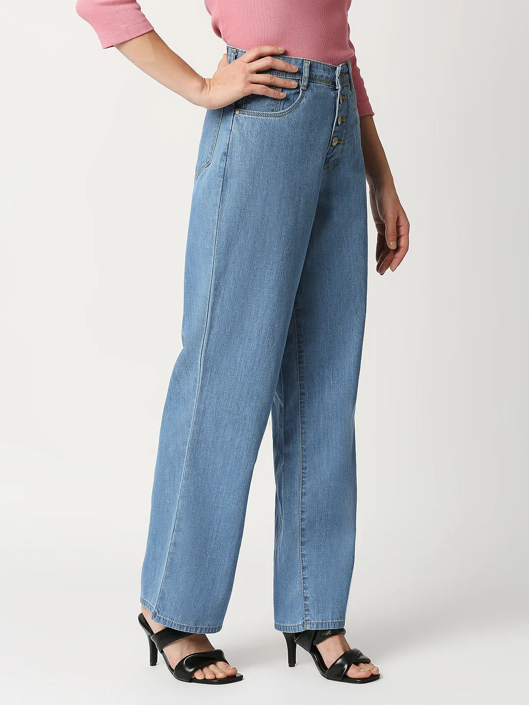 Women High-Rise Wide Leg Jeans